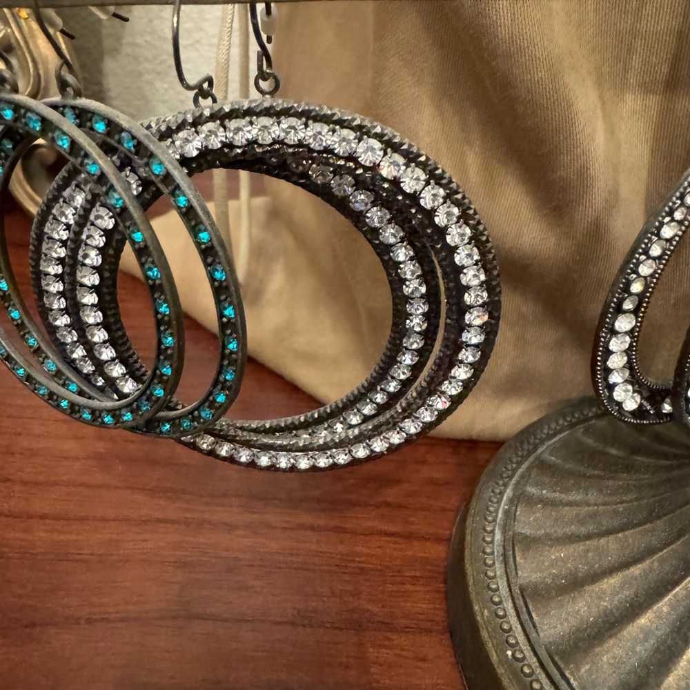 Beautiful colored stone earrings
